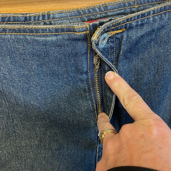 GUESS Originals Split Back Denim Skirt 30 maxi USA made event casual Vintage Y2K - Picture 5 of 11